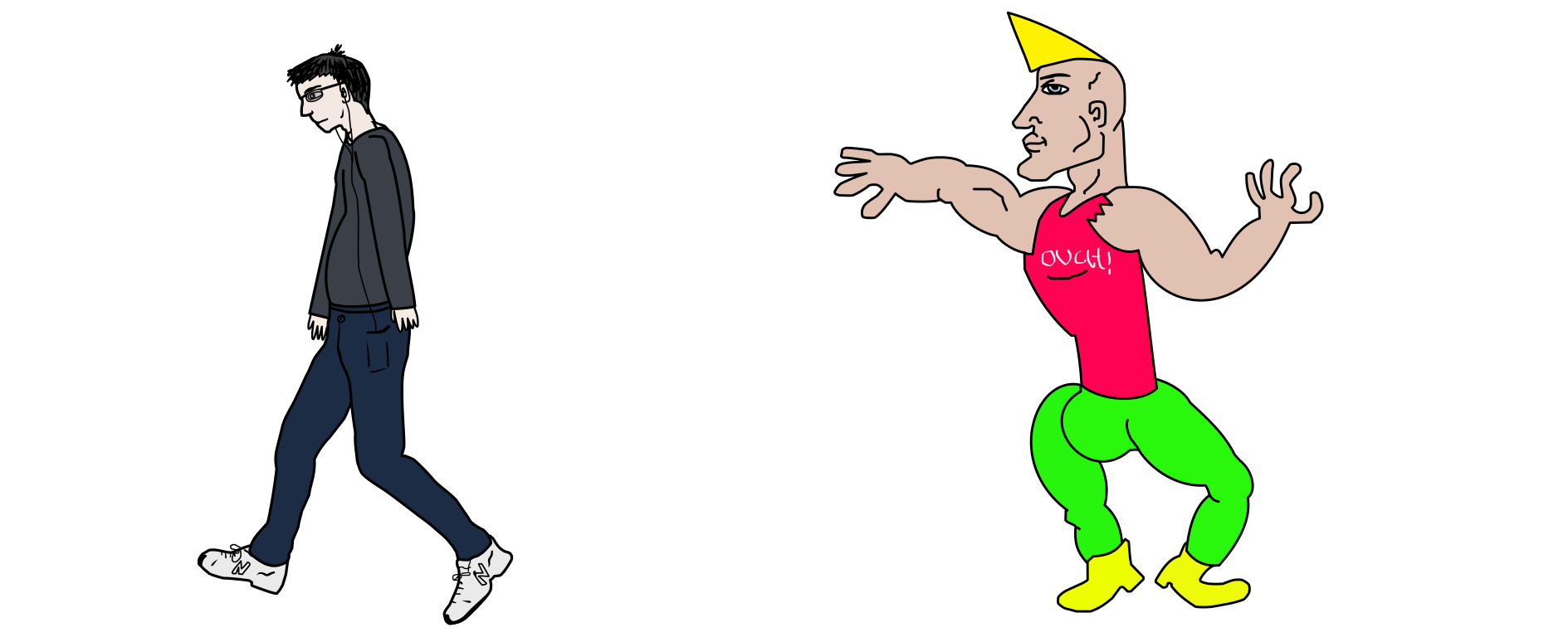 Virgin distracted user vs Chad Lock In user